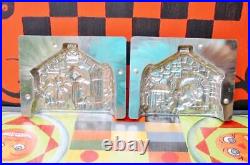 Vintage Metal Chocolate Mold Halloween Hansel & Gretel Witch Cat Vormenfabriek