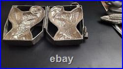 Vintage Metal Hinged Turkey Chocolate Candy Mold 7 Tall & 6 Wide Thanksgiving