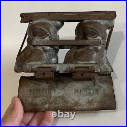 Vintage Or Antique Hinged Chocolate Candy Mold Dogs Bishop Company