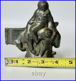Vintage Pewter Ice Cream Mold E & Co NY #1188 Cowboy Will Rogers Eppelsheimer