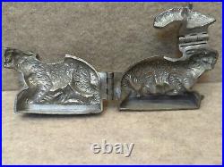 Vintage-Pewter TIGER Ice Cream/Chocolate Mold #462- 3 Section Hinged -Rare