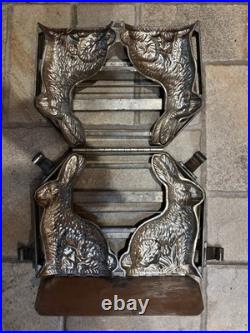 Vintage Standing Bunny/Rabbit Chocolate Mold Hinged Easter