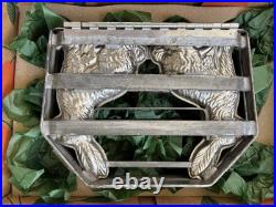 Vintage Standing Bunny/Rabbit Chocolate Mold Hinged Easter