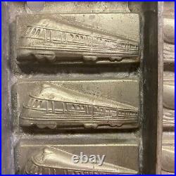 Vintage Streamlined Art Deco Chocolate Mold Zeppelin Train Boat Car Germany