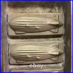 Vintage Streamlined Art Deco Chocolate Mold Zeppelin Train Boat Car Germany