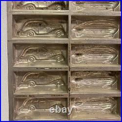 Vintage Streamlined Art Deco Chocolate Mold Zeppelin Train Boat Car Germany