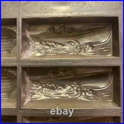 Vintage Streamlined Art Deco Chocolate Mold Zeppelin Train Boat Car Germany