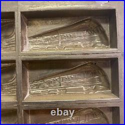 Vintage Streamlined Art Deco Chocolate Mold Zeppelin Train Boat Car Germany