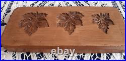 Vintage Switzerland Springerle Chocolate Marzipan Cookie Mold 3 MAPLE LEAVES