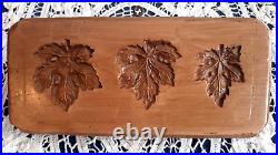 Vintage Switzerland Springerle Chocolate Marzipan Cookie Mold 3 MAPLE LEAVES