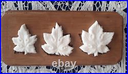 Vintage Switzerland Springerle Chocolate Marzipan Cookie Mold 3 MAPLE LEAVES