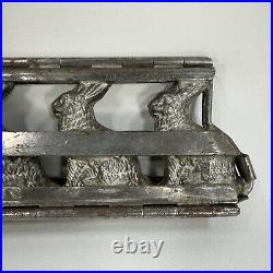 Vintage T. C. WEYGANDT Co. Metal Four Chocolate Rabbit Mold 10 Long