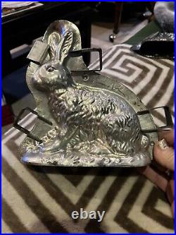 Vintage Unusual Rare Curved Twitch Ears Easter Bunny Rabbit Chocolate Mold 6