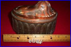 Vintage Victorian Copper and Tin Mold. Lion