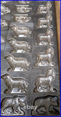 Vintage Vormenfabriek Tilburg Holland 8 Animals Chocolate Mold #65, 17x 11