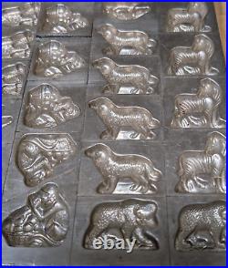 Vintage Vormenfabriek Tilburg Holland 8 Animals Chocolate Mold #65, 17x 11