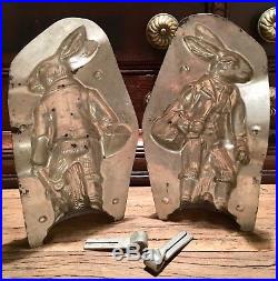 Vintage Vtg Rabbit Bunny Metal Antique Chocolate Mold Candy Baking Germany