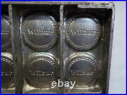 Vintage Wilbur Chocolate Candy Medallion Mold Metal Pan Tray Lancaster PA Cup