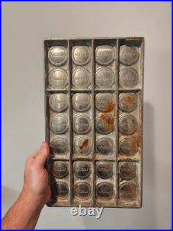 Vintage Wilbur Chocolate Candy Medallion Mold Metal Pan Tray Lancaster PA Cup