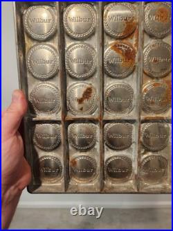 Vintage Wilbur Chocolate Candy Medallion Mold Metal Pan Tray Lancaster PA Cup
