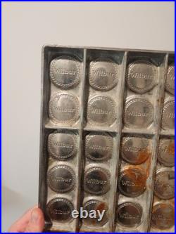 Vintage Wilbur Chocolate Candy Medallion Mold Metal Pan Tray Lancaster PA Cup