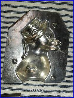 Vintage antique Easter Duck with hat Chocolate mold