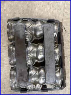 Vintage antique triple bunny candy mold Rare Great Condition Three Bunnies