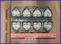 Vtg Antique Metal Heart Candy Chocolate Mold To My Valentine Valentine's Day M