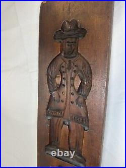 Vtg Dutch/German Carved Wooden Speculaas Springerle Cookie Mold Man Woman B18