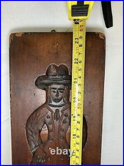 Vtg Dutch/German Carved Wooden Speculaas Springerle Cookie Mold Man Woman B18