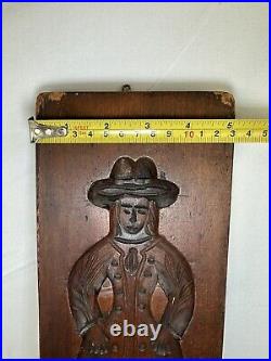 Vtg Dutch/German Carved Wooden Speculaas Springerle Cookie Mold Man Woman B18