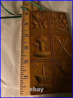 WOODEN GERMAN Springerle Speculaas Butter Cookie Stamp Press Mold 6 PRINT PRESS