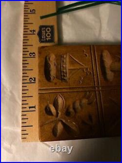 WOODEN GERMAN Springerle Speculaas Butter Cookie Stamp Press Mold 6 PRINT PRESS