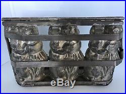 Weygandt Co Antique Chocolate Mold Girl With Easter Standing Rabbit Germany