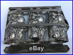 Weygandt Co Antique Chocolate Mold Girl With Easter Standing Rabbit Germany